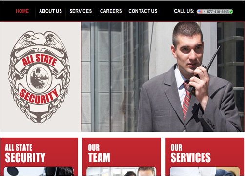 Security Company Website Sample