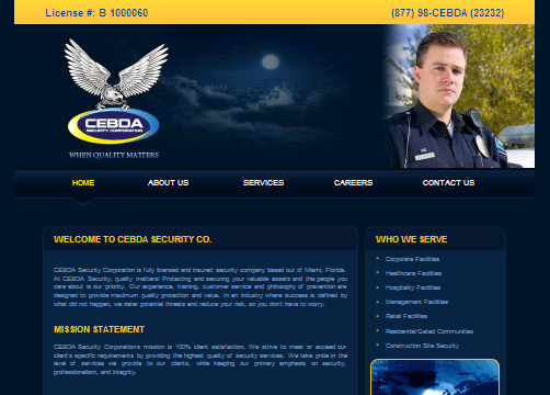 Security Company Website
